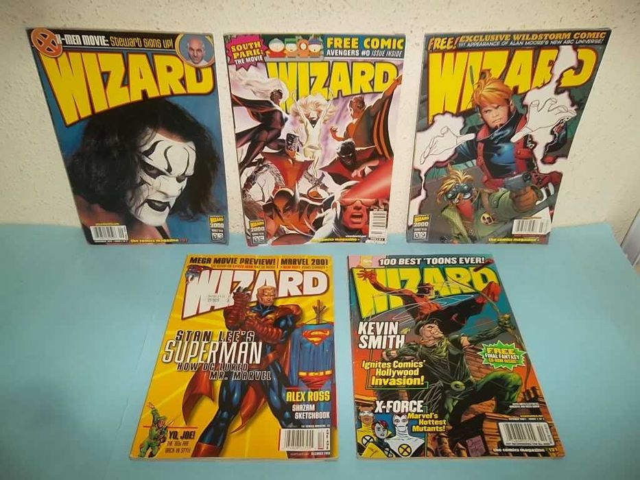 Revista WIZARD americana. Lote com 30 exemplares com os POSTERS