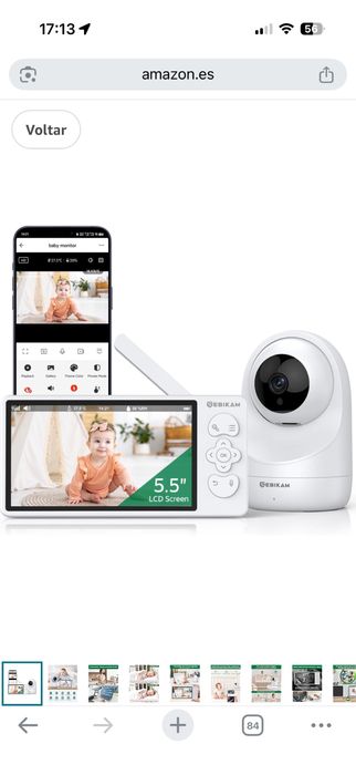Camera Monitor de Bebé com Ecrã 5.5"