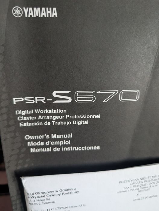 Yamaha PSR-S670 keyboard / stacja aranżacyjna