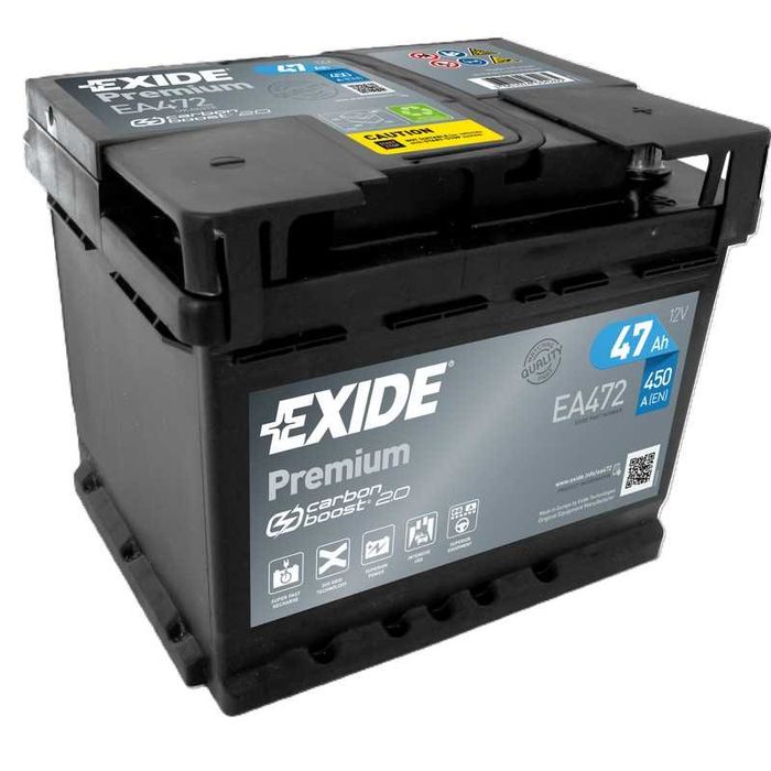 Akumulator Exide 47Ah 450A P+ EA472 Premium Św. Wincentego 39
