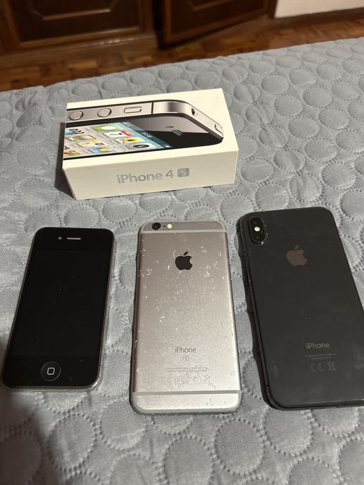 Lote 3 iPhones Apple – iPhone 4/4S, 6s e XS