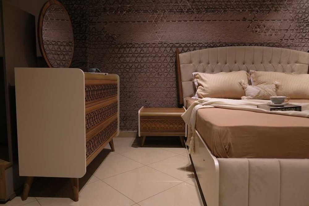 Conjunto Quarto Completo Casal Novo | Cama Roupeiro Cómoda Mesa