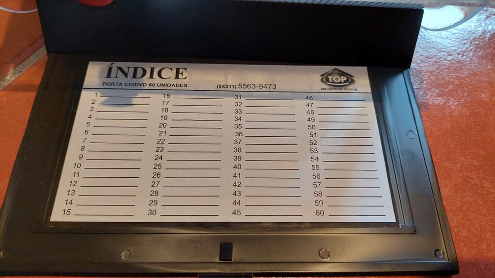 Organizador para 60 CDs/DVDs