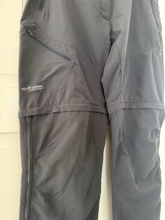 Szare spodnie trekkingowe mammut 46 XL zip off
