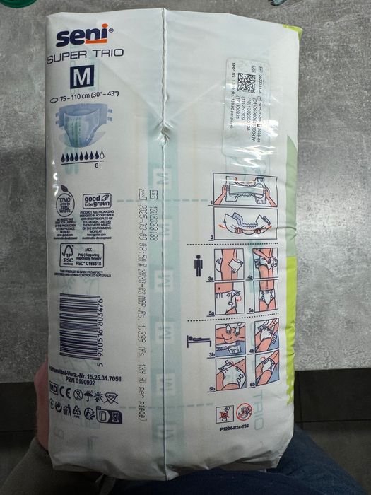 Seni super trio pieluchomajtki medium m