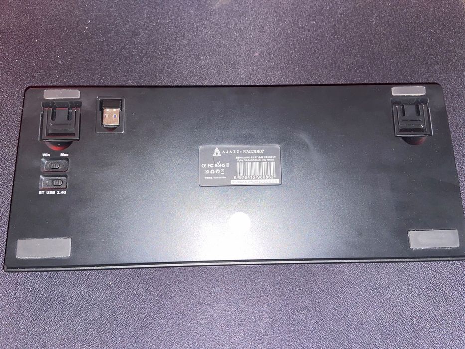 Teclado Gamer Mecânico:  Ajazz Ak820 Pro  Cabo/Bluetooth/2.4ghz