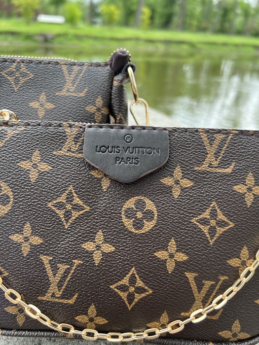 Хіт! Сумка Louis Vuitton 3 в 1 (Multi Pochette) / Базова кросбоді / Луі Вітон / Monogram / клатч