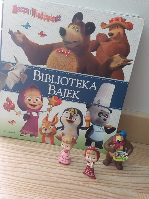 Książka Masza i niedźwiedź plus figurki