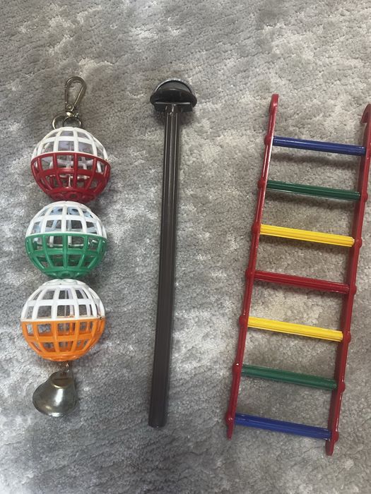 Аксесуари для птахів (папуг), драбинка, жордочка та іграшка