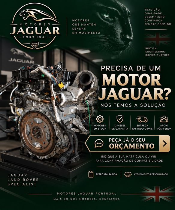 Motor Jaguar Land Rover 2.0 Diesel 204DTD AJ200D 12 Meses Garantia