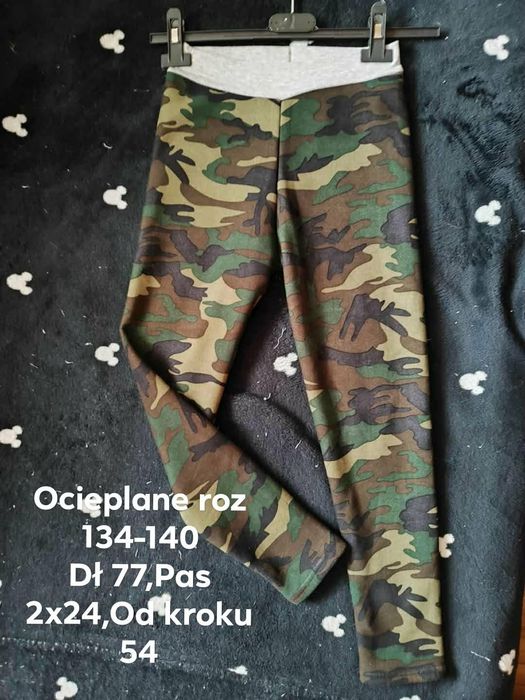 Grube ocieplane leginsy moro na 134/140