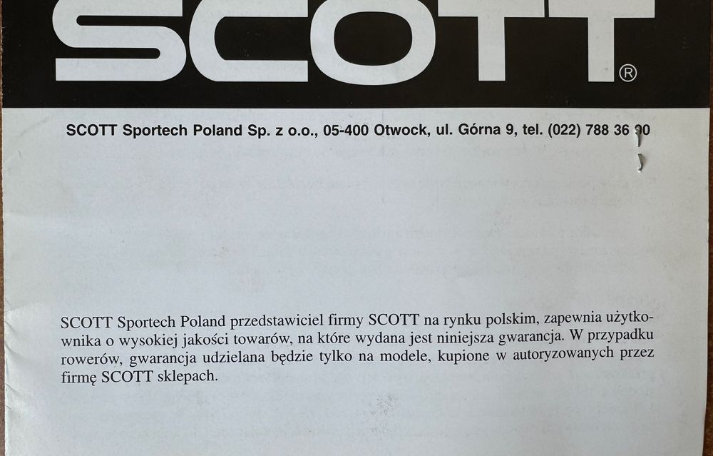 Scott racing team issue