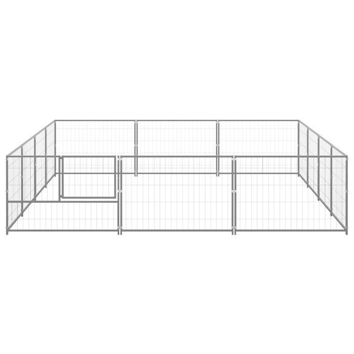 Vidaxl Kojec Dla Psa, Srebrny, 12 M², Stalowy