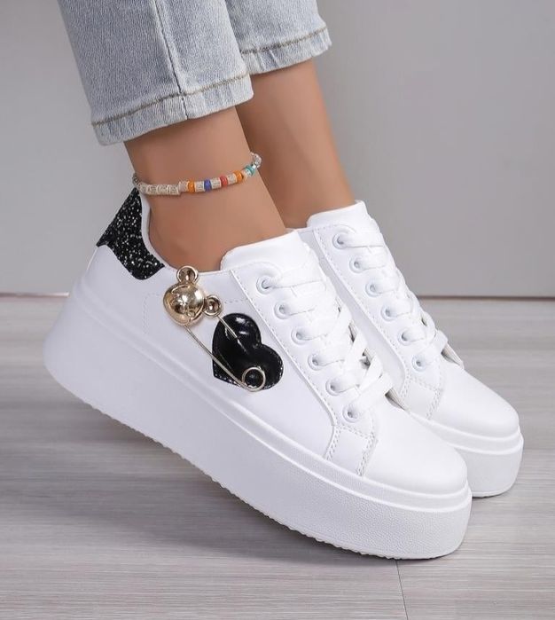 Trampki damskie białe