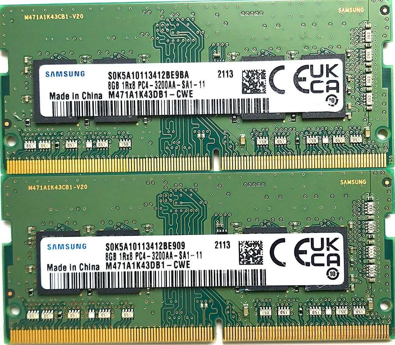 SO-DIMM DDR4 16GB (2x 8GB) 3200 MHz Samsung M471A1K43DB1-CWE