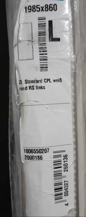 Skrzydło drzwiowe wewnętrzne białe pełne lewe 80