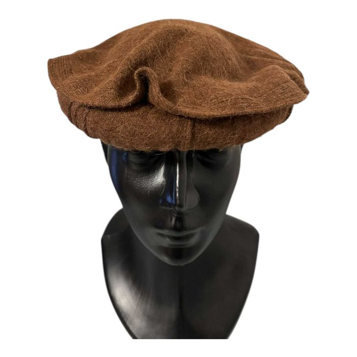 Boné de inverno Cap Chapéu Pakol 100% feito à mão (camelo marrom)