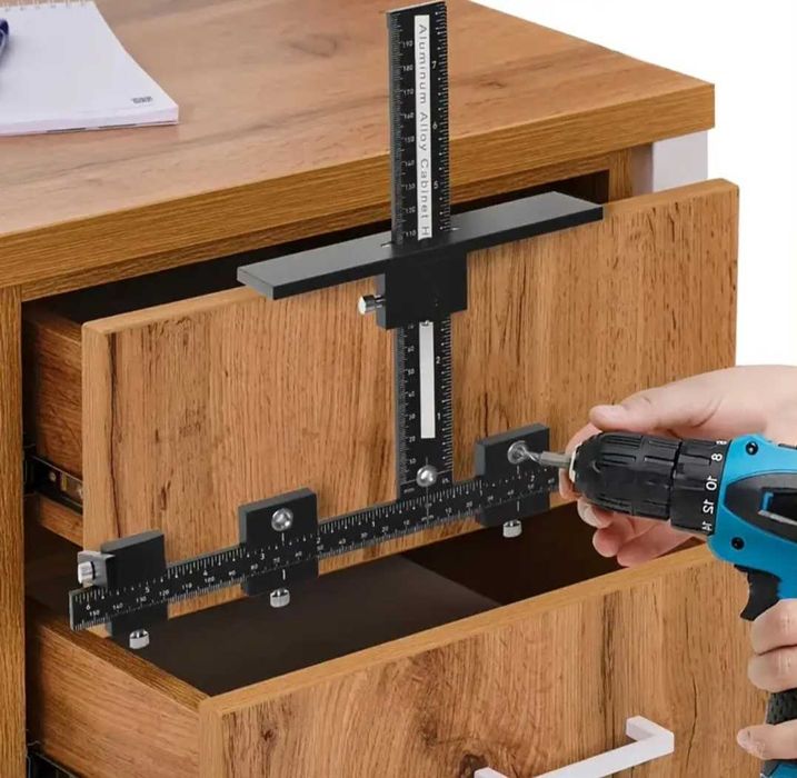 Меблевий т-подібний шаблон-кондуктор алюмінієвий під фурнітуру