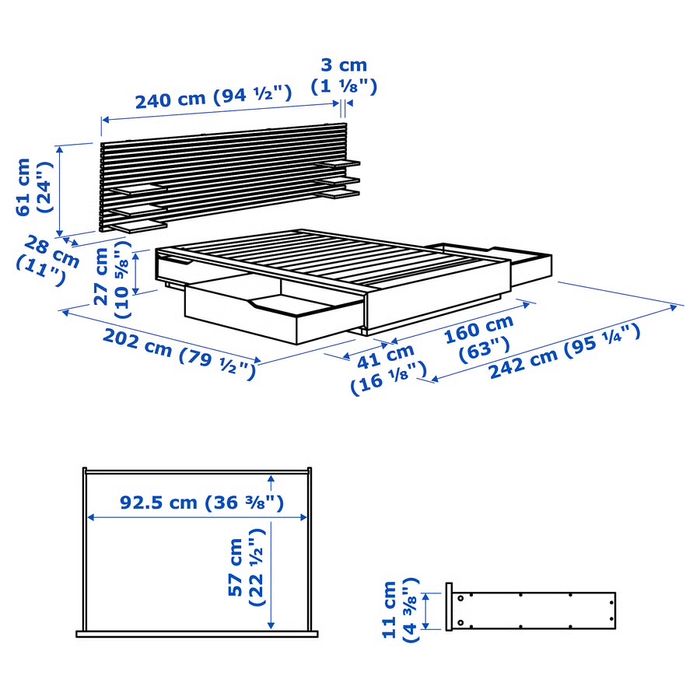Cama + cabeceira (160x200)