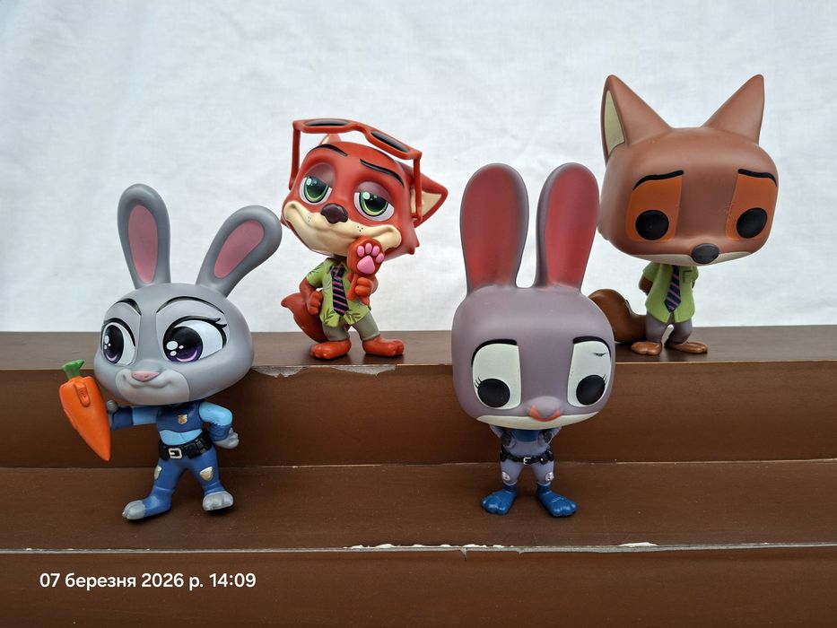 Фигурки поп Джуди Ник Зверополис Зоотрополис Зоотопия 2