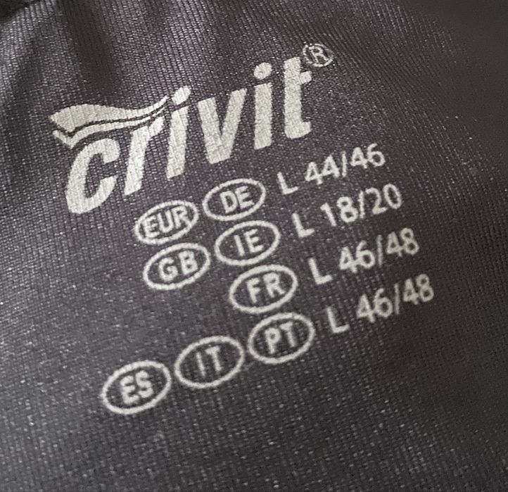 Czarne sportowe legginsy getry crivit Lidl 44/46 z wysokim panelem