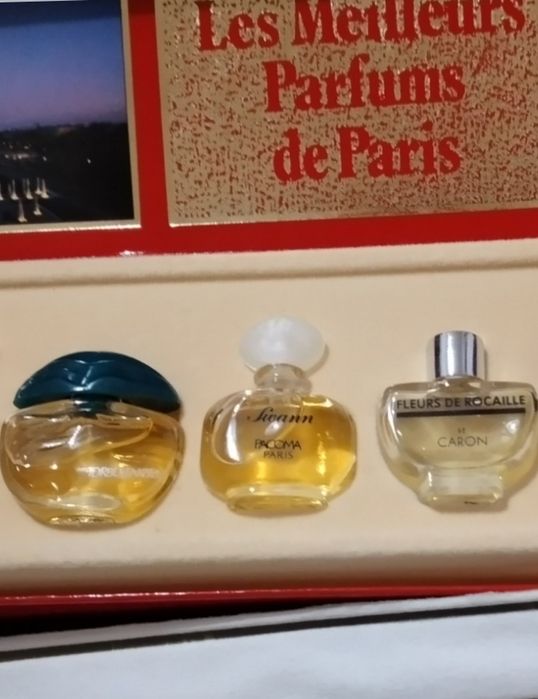 Caixa com os melhores perfumes de França