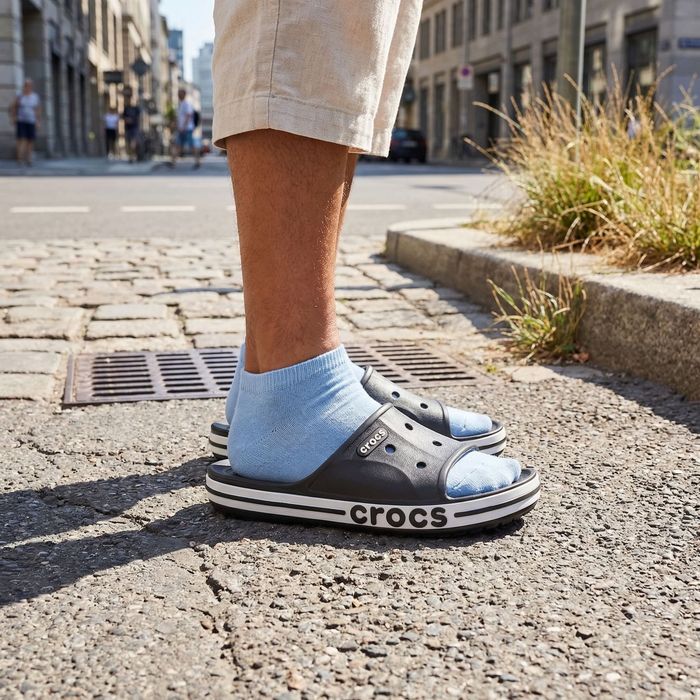 Оригінал Слайди Crocs Bayband Slide Charcoal сірі чоловічі крокси