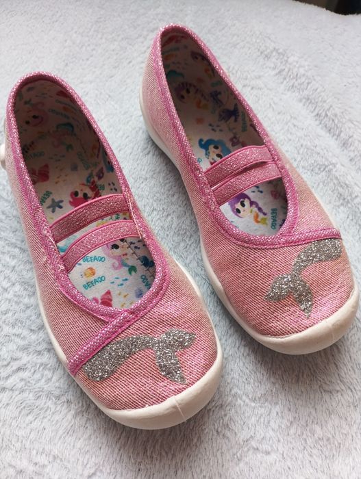 Kapcie dla dziewczynki dziewczęce różowe błyszczące Befado 26 wkł 16