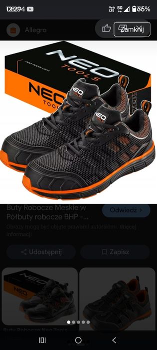 Neo buty robocze rozmiar 46 30cm