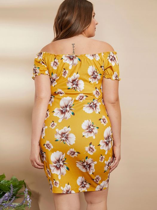 Sukienka Letnia Boho W Kwiaty Hiszpanka Xl 42