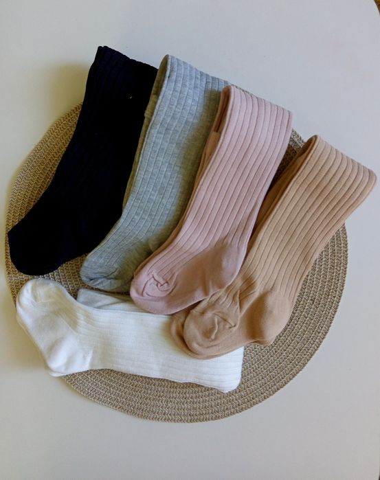 Колготи однотонні трикотажні в рубчик на вік 2-4 роки