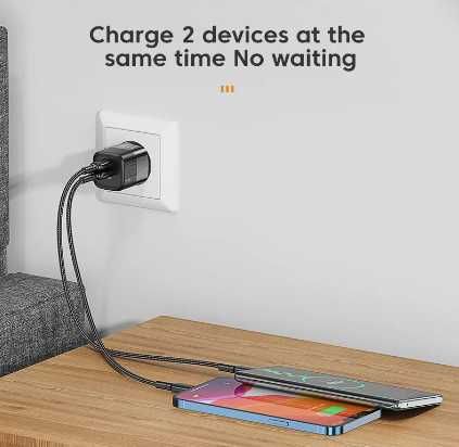 Зарядное KUULAA USB C 33 Вт,  быстрой зарядки PD для iPad Pro/ iPhone