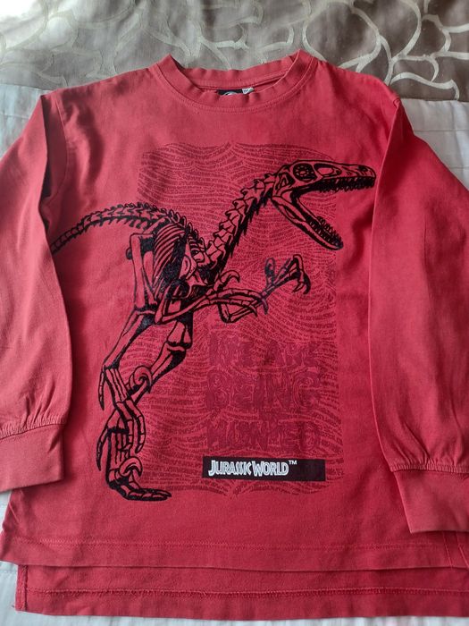 Bluzka chłopięca długi rękaw 134 jurassic park