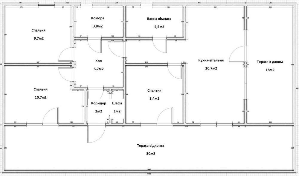 Модульний будинок 72м2 під ключ. Каркасний дім з терасою