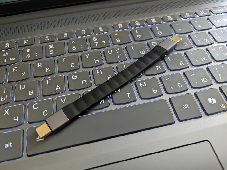 Кабель Thunderbolt Essager USB 4.0 40Gps 8k60hz 240W 12.5см