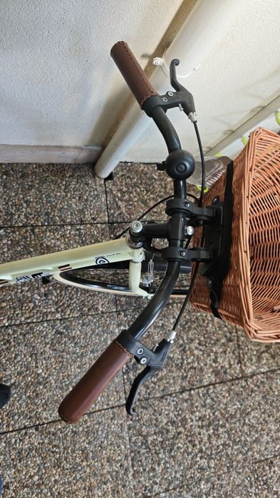 Bicicleta esmaltina passeio com cesta
