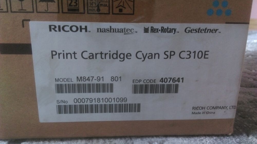 Toner Ricoh SP C310E Cyan