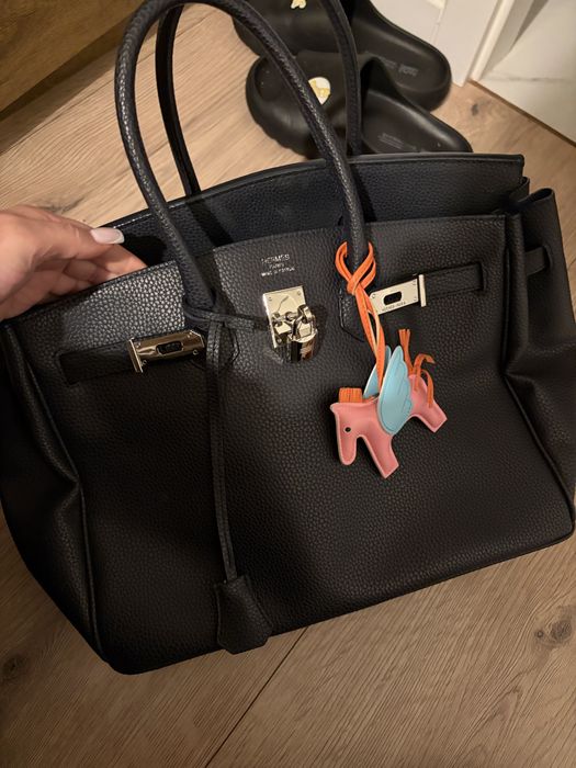 Torebka Hermes  granatowa duza