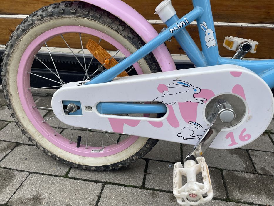 Rower Tabou 16" MINI blue-pink-white rama aluminiowa