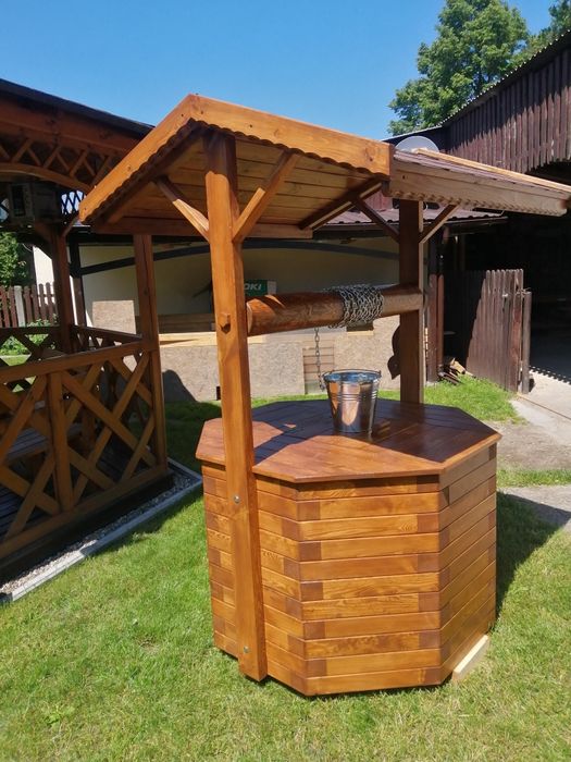 Drewniane zabudowy studni