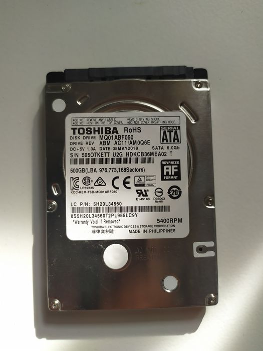 HDD для ноутбука 500гб
