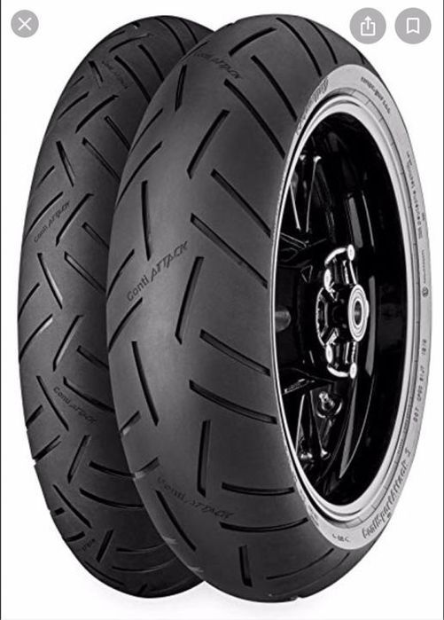 Pneu novo continental contisport attack 3 para frente. 120/60/17.