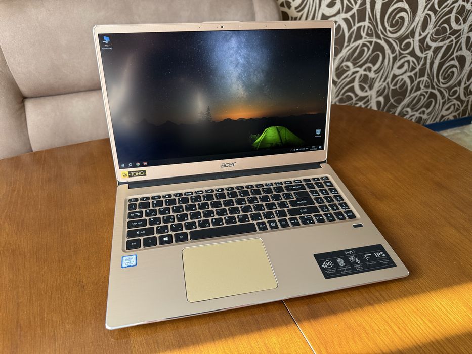 Ноутбук 15.6" Acer Swift 3 на Intel i7-8550U с 8ОЗУ/256SSD/FullHD/RoseGold