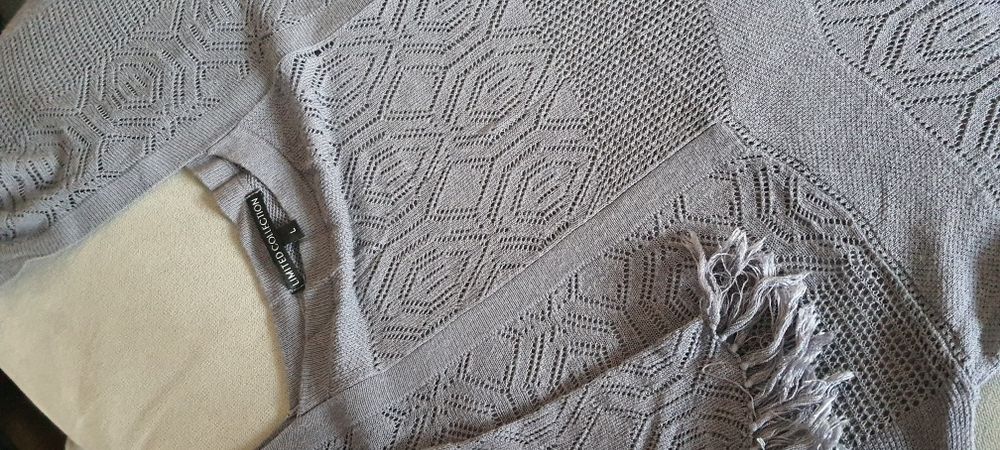 Oryginalny sweterek Marks&Spencer oversize 44/46/48. Szaroniebieski!