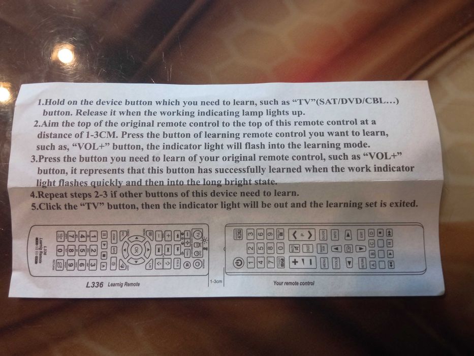 Пульт дистанційного керування програмований до 3-х пристроїв