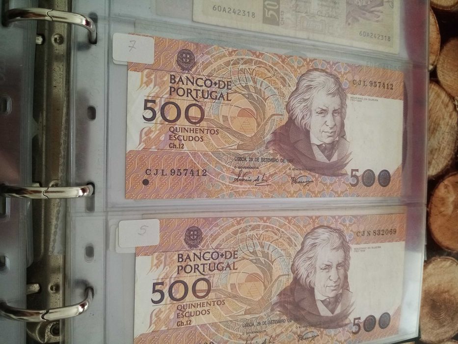 500$00 MOUZINHO SILVEIRA 2 Notas Setem. 1994 BEM CONSER. MBC ver fotos