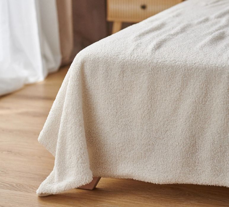 Плед двосторонній білий тедді sinsey  160×200