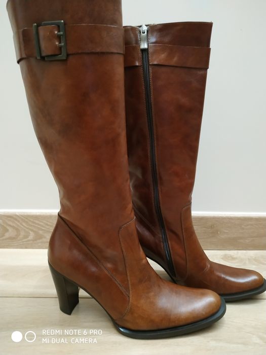 Kozaki damskie skórzane