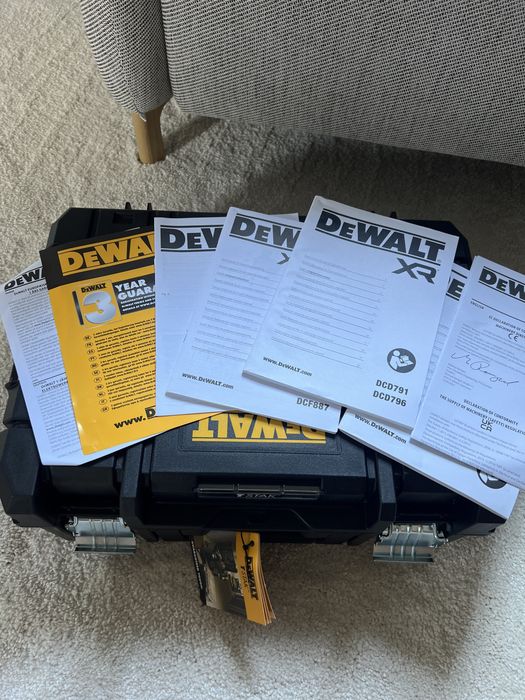 DeWalt 18V набір шуруповерт + гайковерт 2 акумулятори 5 Ah, гарантія 3 роки!