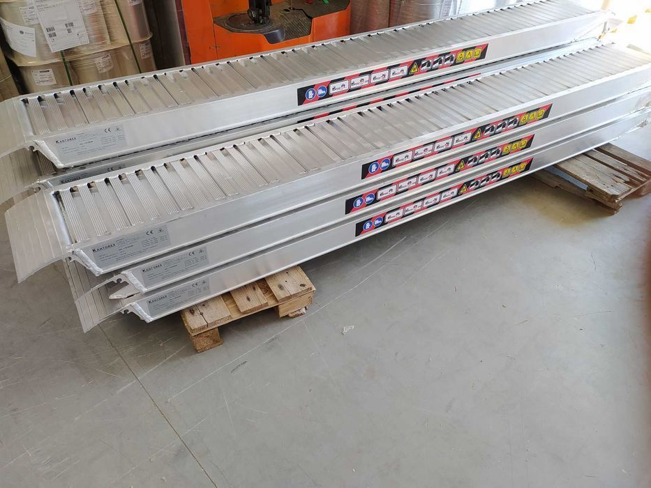 Najazdy aluminiowe do koparek minikoparek - dystrybucja, znak CE